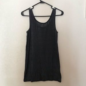 Merona Tank Sparkle Charcoal Gray Tank Large